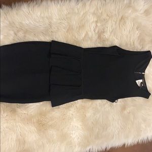 BCBG little black dress with peplum